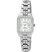 Armitron 75 5057Mpsv Women'S 75 5057Mpsv Swarovski Crystal Accented Silver-Tone Bracelet Watch