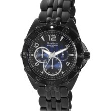 Armitron Engraved Bezel Multifunction IP Watch Black