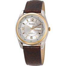 Armitron Men's Two-Tone Dress Watch, Brown Leather