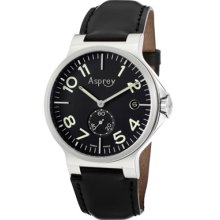 Asprey of London Watches 'NO.8' Men's Black Luminous Dial Automatic Ch