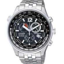 AT0360-50E (AT0367-51E) - Citizen Eco-Drive Sapphire Chrono World Time Watch