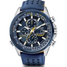AT8020-03L - Citizen Eco-Drive Chrono Sapphire Global Radio Blue Angels Pilots Watch
