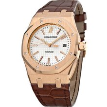 Audemars Piguet Watches Royal Oak Men's Automatic 18K Rose Gold White