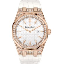 Audemars Piguet Women's Royal Oak White Dial Watch 67652OR.ZZ.D011CR.01