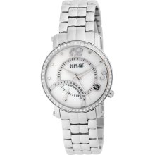 August Steiner Women's Classic Dual Time Stainless Steel Watch (Ladies dual time stainless steel bracelet)