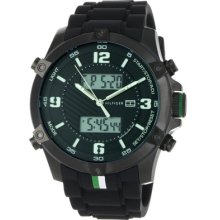 Authentic Tommy Hilfiger Watch 1790782 Max Black Ana-digi + Free Wallet