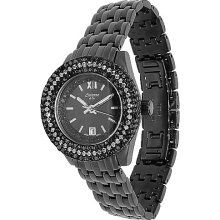 Avianne&Co Essence Collection Womens Black and White Diamond Watch 3.25 Ctw
