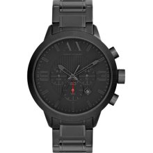 AX Armani Exchange Round Chronograph Bracelet Watch Black