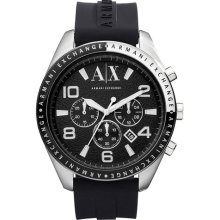 AX Armani Exchange Round Silicone Strap Watch