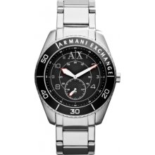 AX Armani Exchange Round Bracelet Watch Silver/ Black