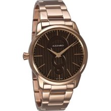 Azzaro Legend Mens Rose PVD Brown Dial Watch AZ2060.52HM.000