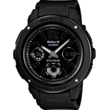 Baby-g Watch, Womens Analog Digital Black Resin Strap 48x43mm BGA151-1