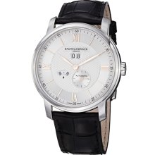 Baume & Mercier Men's 'Classima' Silver Dial Leather Strap Watch