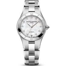 Baume & Mercier Women's Linea White Mother Of Pearl Dial Watch MOA10074