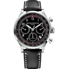 Baume and Mercier Capeland Black Dial Chronograph Mens Watch MOA10001