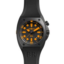 Bell & Ross Men's Black Dial Watch BR02-Orange