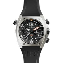Bell & Ross Men's Marine BR02 Black Dial Watch BR02-CHR-BL-ST