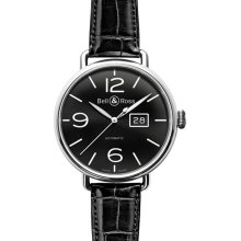 Bell & Ross Men's Vintage Black Dial Watch BRWW196-BL-ST-SCR