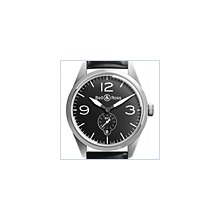 Bell & Ross Vintage BRV 123 Officer Black Mens Watch BRV123-BLACK