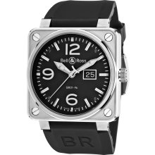Bell and Ross Aviation Mens Mechanical Automatic Watch BR0196-BL-ST