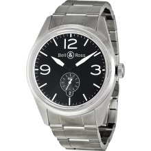 Bell and Ross BR123-ORIG-BLK-SS Vintage Original Mens Automatic Watch