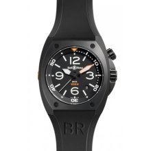 Bell and Ross Marine Carbon Pro Black Dial Automatic Mens Watch BR02-92-CARBONPR