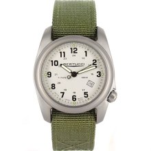 Bertucci A-2T Original Classic Mens Titanium Watch - Drab Nylon Strap - Caprili Stone Dial - 12703