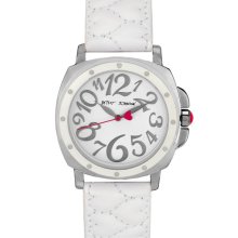 Betsey Johnson 'Lots 'n' Lots of Time' Quilted Strap Watch