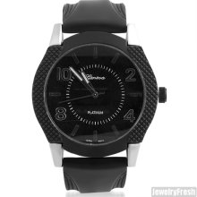 Black and Silver Sporty Hip Hop Fashion Watch