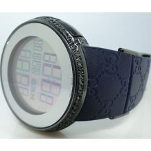 Black Diamond Blue I Gucci Digital Diamond Watch 6 Ct
