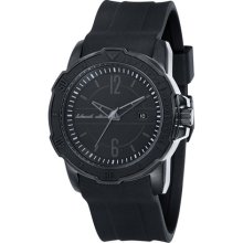 Black Dice Men's Quartz Watch With Black Dial Analogue Display And Black Silicone Strap Bd 065 02