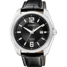 BM7081-01E - Citizen Eco-Drive Super Titanium Leather Sapphire Mens Watch