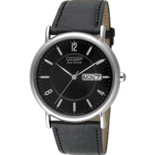 BM8240-03E - Citizen Eco-Drive 180 Black Leather Mens Watch