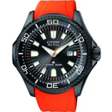 BN0088-03E - Citizen Promaster Eco-Drive ISO Cert. 300m Orange Black Divers Watch