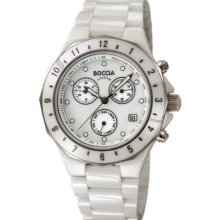 Boccia Unisex Chronograph White Ceramic Bracelet Watch B3768-01