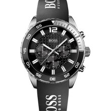 BOSS Black 'Deep Blue' Chronograph Logo Strap Watch, 46mm