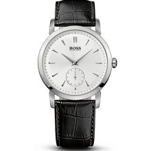 BOSS by Hugo Boss - '1512774' | Black Crocodile Embossed Leather Strap Watch