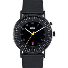 Braun Men's Quartz 3 Hand Movement Watch Bn0013bkbkg With Leather Strap