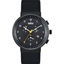 Braun Men's Quartz Chronograph Watch Bn0035bkbkg With Leather Strap