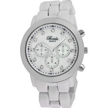 Breda Women's Brooke Oversized Mother of Pearl Watch in White / Silver