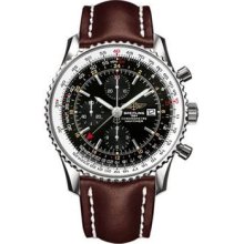 Breitling Navitimer World Stainless Steel A2432212/B726-leather-brown-deployant