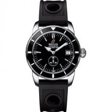 Breitling Superocean Heritage 38 Black Dial Black Rubber Automatic Mens Watch A3732024-B869BKOR