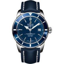 Breitling Superocean Heritage 42 Leather Strap A1732116/C832-leather-blue-deployant