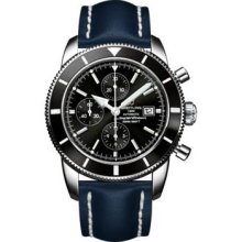 Breitling Superocean Heritage Chronographe Leather Strap A1332024/B908-leather-blue-deployant
