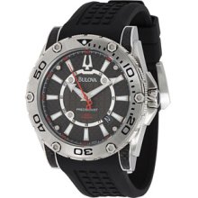 Bulova 96B155 Men's Precisionist Champlain Black Rubber Strap Charcoal