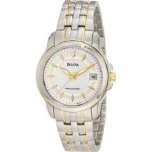 Bulova 98M112 Women's Precisionist TT Gold Plated SS MOP Dial Watch