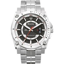 Bulova Champlain Precisionist Mens Titanium Watch - Bracelet - Carbon Fiber Dial - 96B133