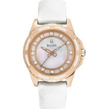 Bulova Diamond Rose Gold-Tone Stainless Steel Ladies' Watch