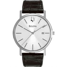 Bulova Gents Dress Silver Black 96B104 Watch