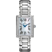 Bulova Ladies Diamond Collection Stainless Steel Case and Bracelet Mother of Pearl dial 96R160